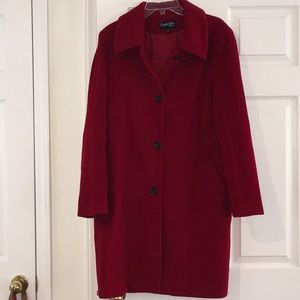 Chadwicks Red wool coat size 14